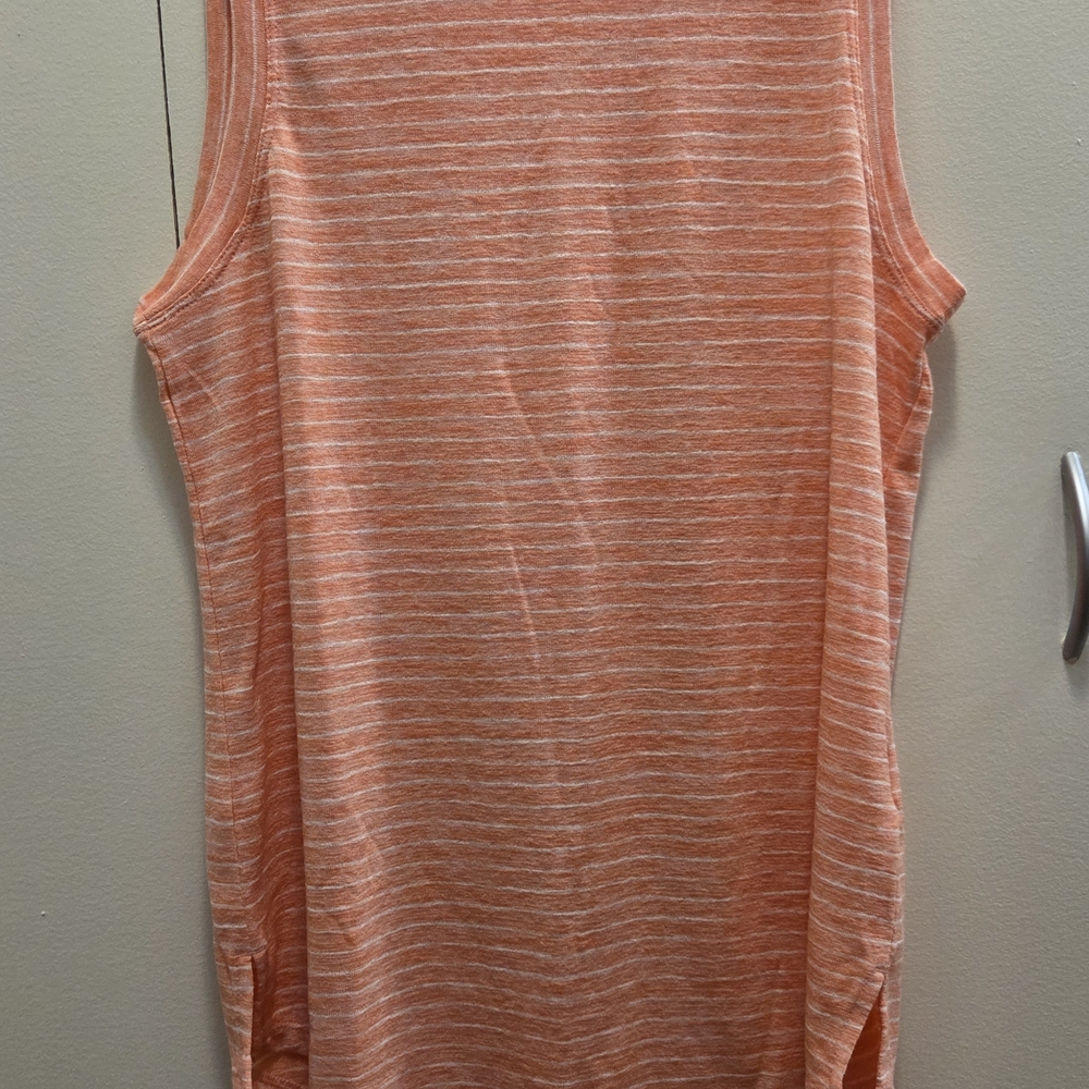 Athleta Peach Stripe Sleeveless Tank
